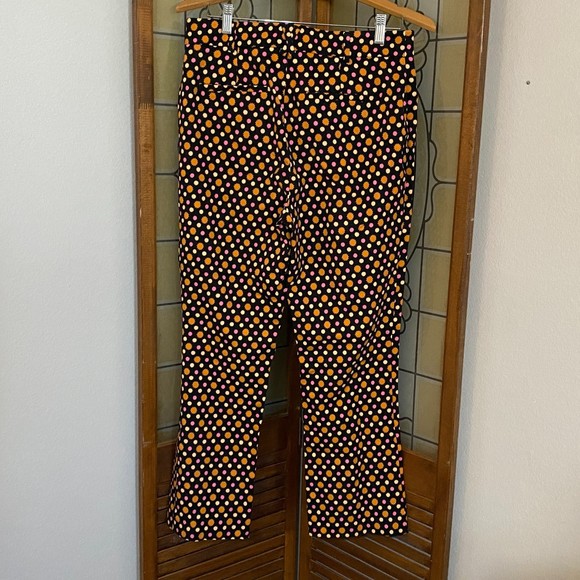 Anthropologies Kick Flare Trouser Pants Starburst Pattern Size 10 - Picture 2 of 14